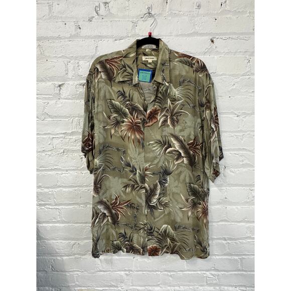 90s Pierre Cardin Aloha Shirt size L - Picture 2 of 7